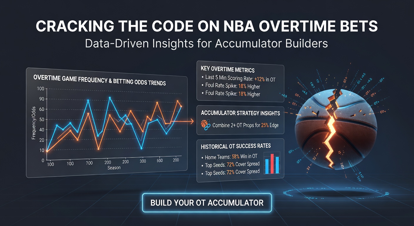 Infographic of top NBA teams by overtime frequency, with bars comparing regular season and playoffs