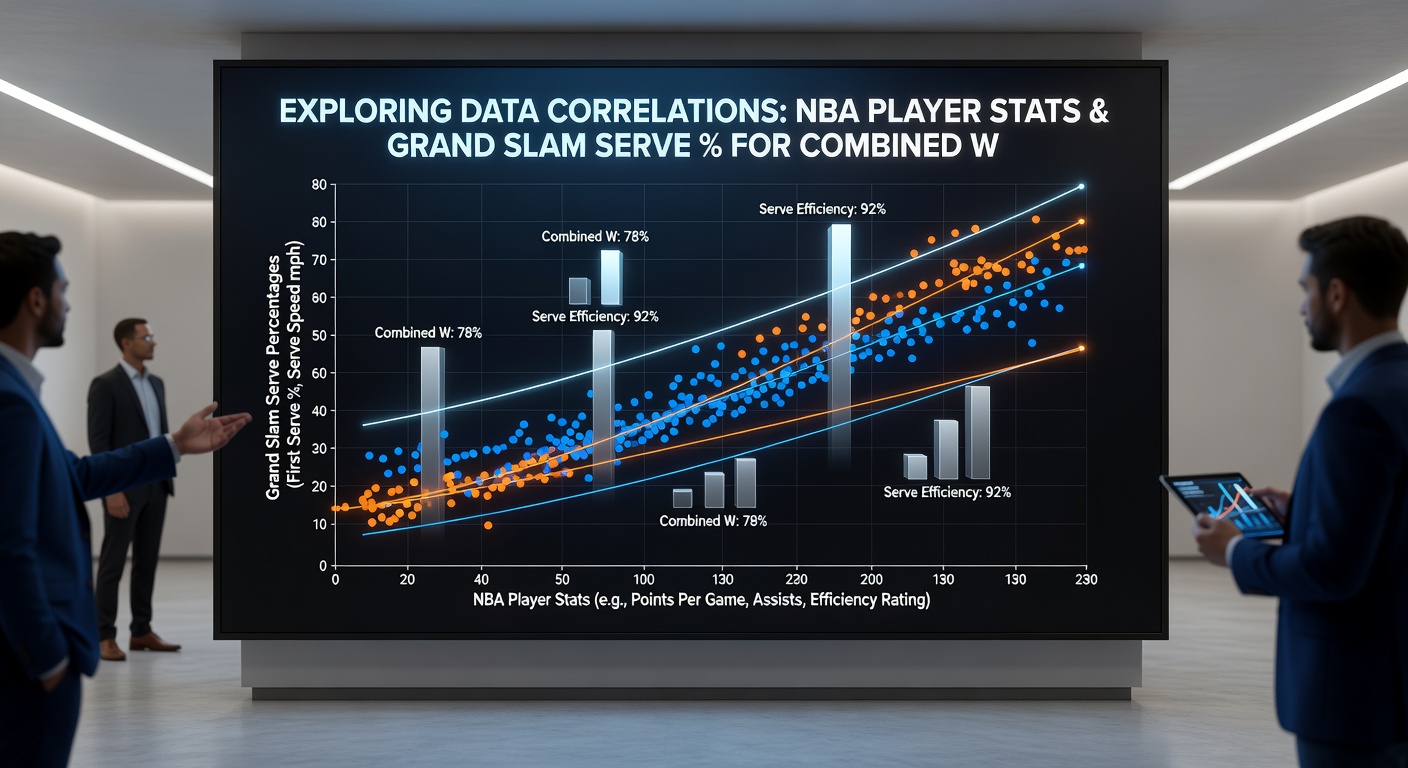 Charts displaying correlation trends between basketball defensive stats and tennis serve percentages across multiple seasons